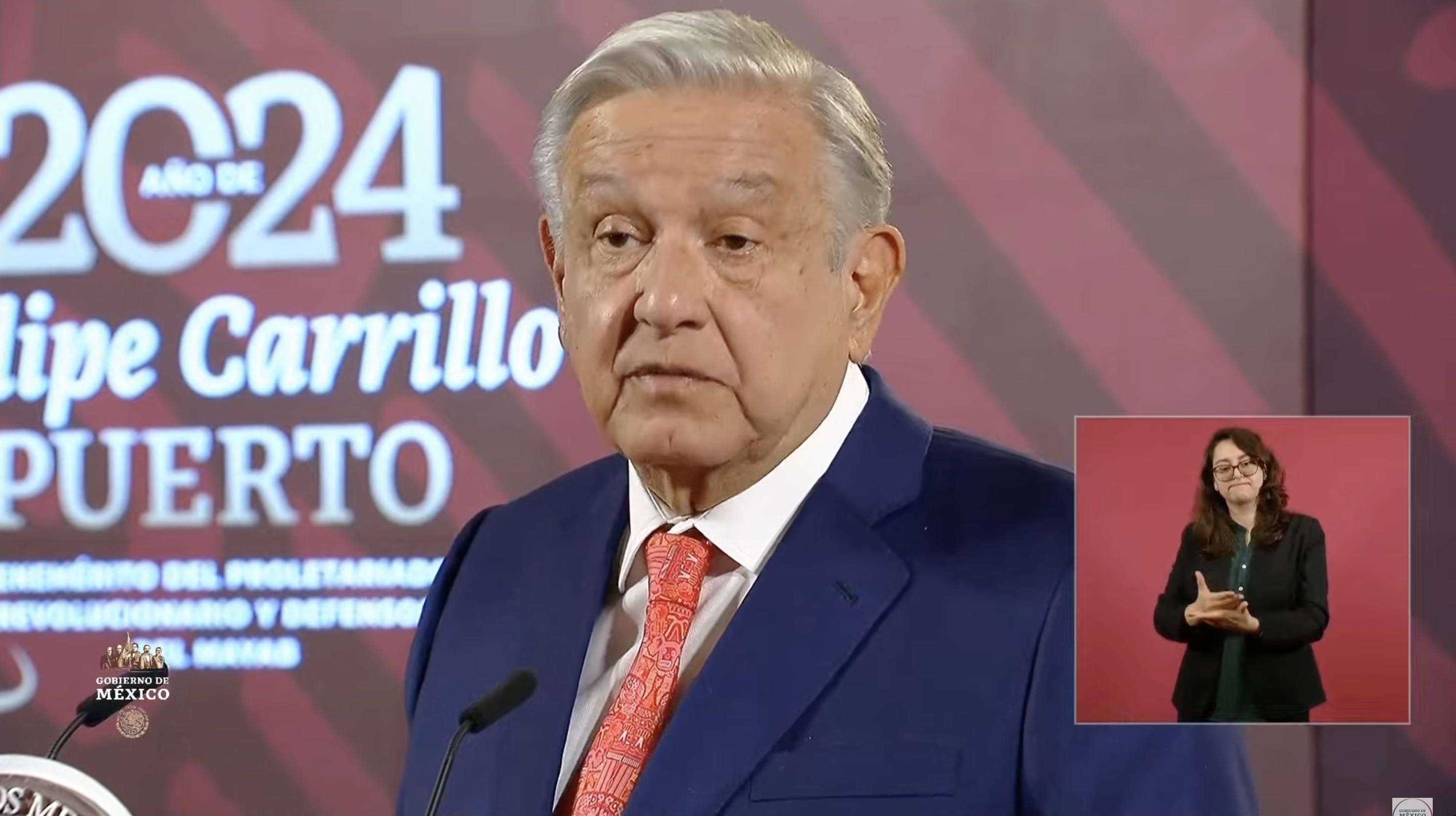 el presidente Andrés Manuel López Obrador en conferencia de prensa del 11 de marzo de 2024